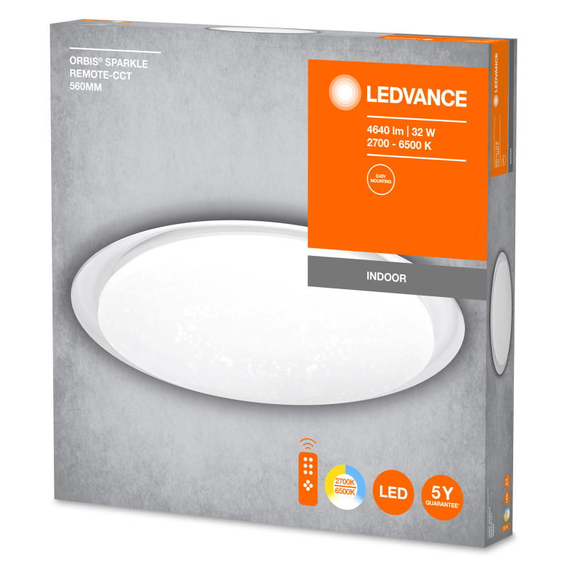 LED Светильник накладной 38W 220V 2800-4640lm 2800-6000K 120х560mm DIM [4058075633193] LEDVANCE ORBIS® Sparkle