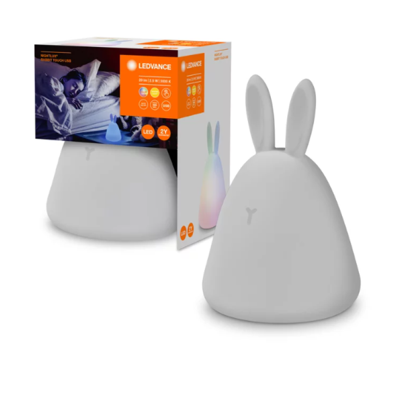 Ночник 2.50W 5V 20lm 3000K 1200mAh 200x115x141mm [4058075602113] Ledvance NIGHTLUX TOUCH на аккумуляторе