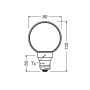 Лампа LED 4W 220V 220lm 1800K E27 DIM 80x120mm филаментная [4058075846067] Osram Vintage 1906 Globe Gold
