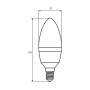 Лампа светодиодная 6W 220V 580lm 3000K E14 37x102mm акция 3шт. свеча [4260484991584] EUROLAMP MLP-LED-CL-06143(3)