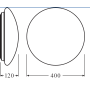 LED Светильник накладной 24w 220v 1920lm 4000K ⌀400x120mm с датчиком света и движения IP44 [4058075618121] Ledvance SF CIRC 400 SEN