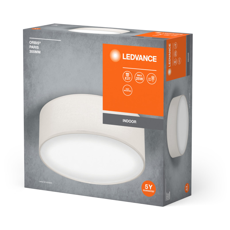 LED Светильник накладной 1хE27 220V 105х300mm [4058075828964] LEDVANCE ORBIS PARIS