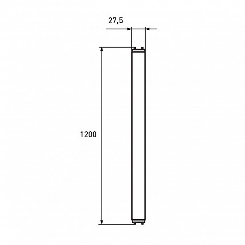 Лампа трубка LED 18W 1200mm 220V 1660lm 6500K G13 одностороннее подключение [4262380660960] LED-T8-18W/6500 EUROLAMP