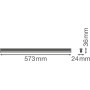 Cветильник LED линейный 10W 220V 1000lm 4000K 573x24x36mm IP20 [4058075106291] Ledvance LN COMP HO 600