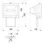 Прожектор галогенный 500W 220V R7s IP54 185x135x165mm черный [l003004] E.NEXT e.halogen.500.black