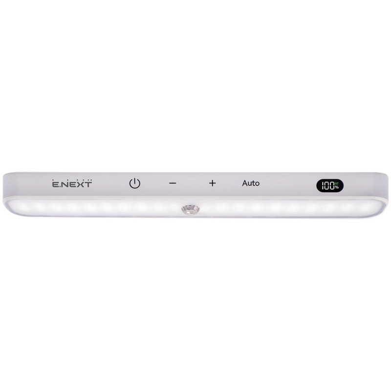 LED Светильник линейный 2W 230V 6000K 4/42 часа Li-ion датчик движения DIM 240x36x18mm IP20 [l0690001] E.NEXT e.LED.accum.pro.2w.pir