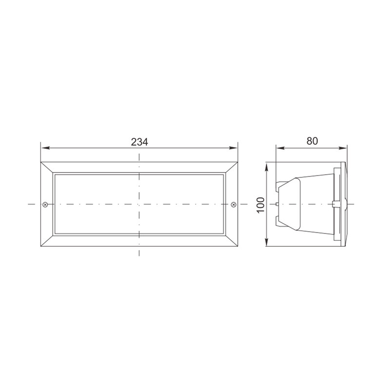 Светильник 60W 230V E27 IP54 прямоугольный 234х80х100мм белый [LNPP0-3102-1-060-K01] НПП3102 УЕК