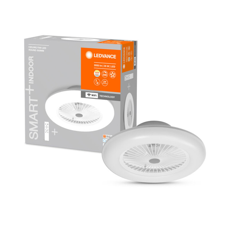 SMART потолочный светильник 75W 3.6V 3000lm 3000-6500K WIFI 602x216x600mm [4058075572553] Ledvance ceiling fan
