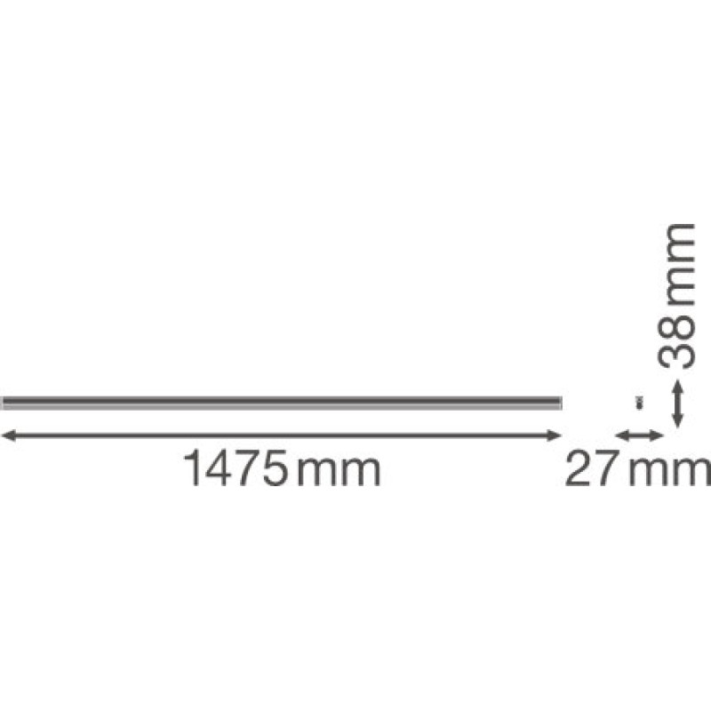 Cветильник LED линейный 25W 220V 2500lm 3000K 1475x27x38mm IP20 [4058075099777] Ledvance LN COMP BATTEN 1500