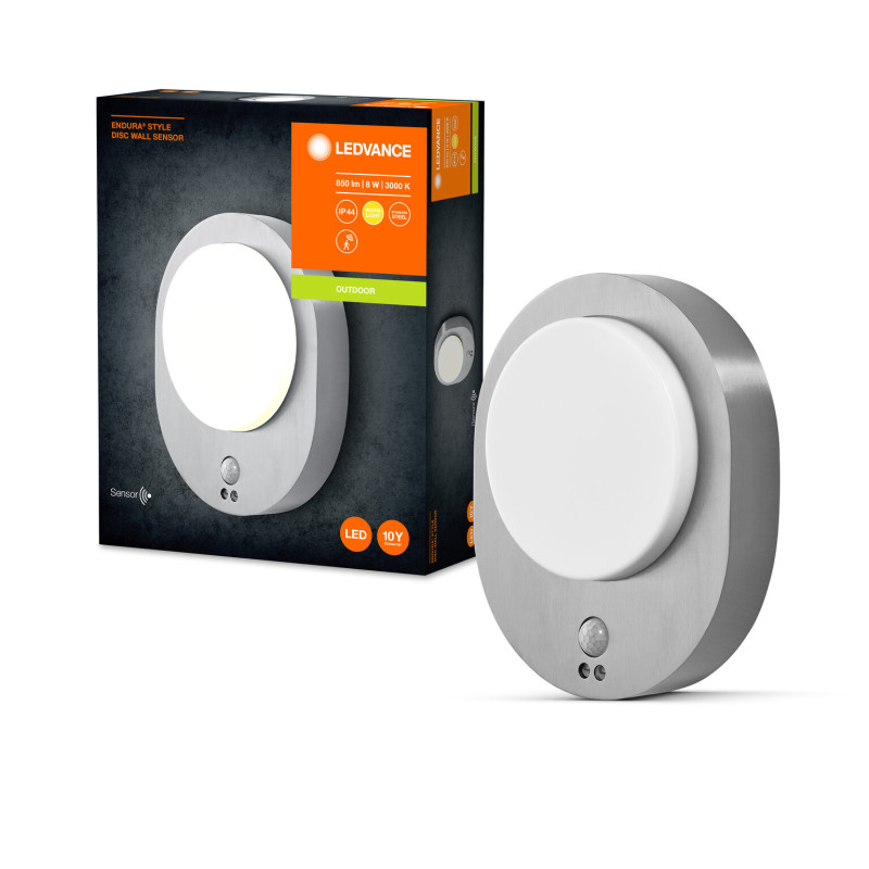 Світильник 8W 220V 370lm 3000K IP44 244x60x200mm [4058075564145] Ledvance ENDURA STYLE DISC