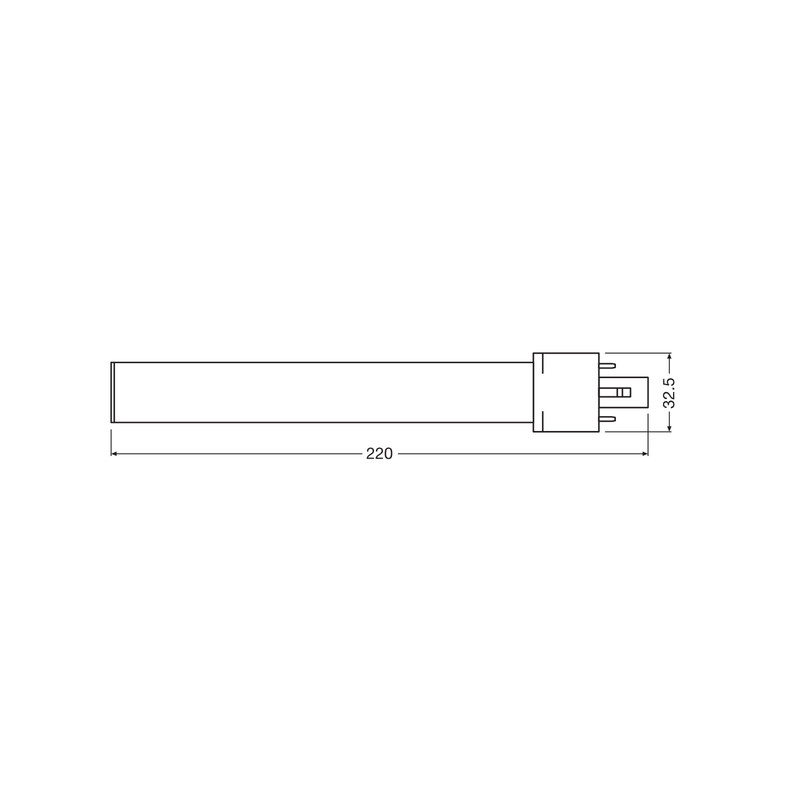 Лампа светодиодная 6W 220V 700lm 4000K G23 220x32.3mm прямая [4058075558083] OSRAM DULUX LED S EM&AC MAINS