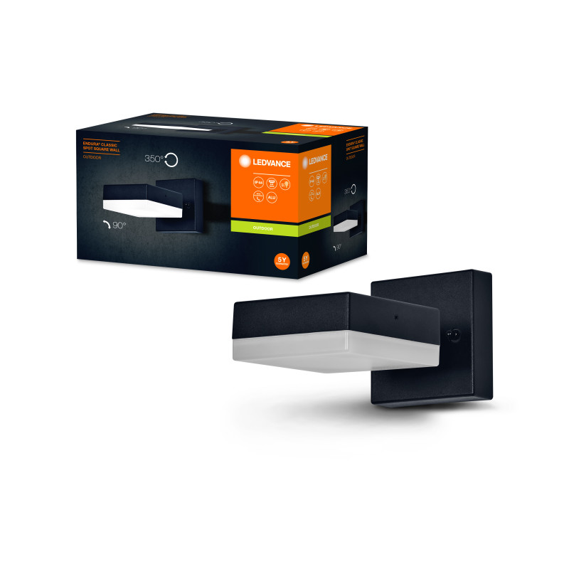 Світильник 220V IP44 90х170mm [4058075763845] Ledvance Endura Classic Spot Square