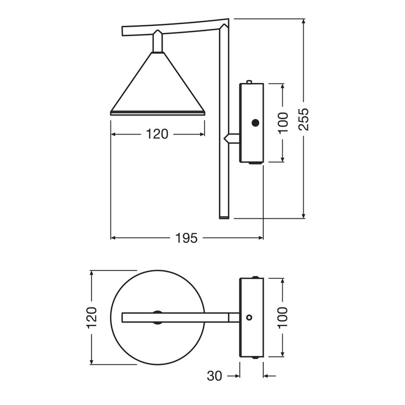 LED Светильник накладной 5W 220V 180lm 3000K 120x195x255mm [4058075841802] Ledvance DECOR FUJI WALL