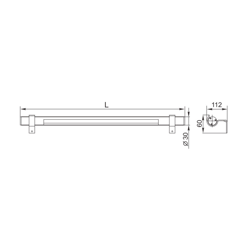 Светильник люминесцентный линейный 21W 220V 1850lm 6400K G5/T5 1137x60x112mm IP20 [LLPO0-2018B-1-21-K03] УЕК ЛПО2018B