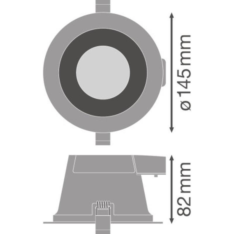 Встраиваемый LED светильник 13W 220V 1110lm 5700K ⌀145mm IP54 белый [4058075104068] Ledvance DL Comfort DN130