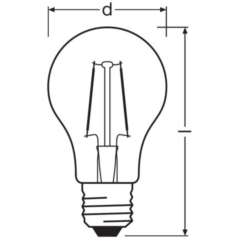 Лампа светодиодная 5W 220V 660lm 4000K E27 45х77mm груша [4058075212541] LED Star classic P OSRAM