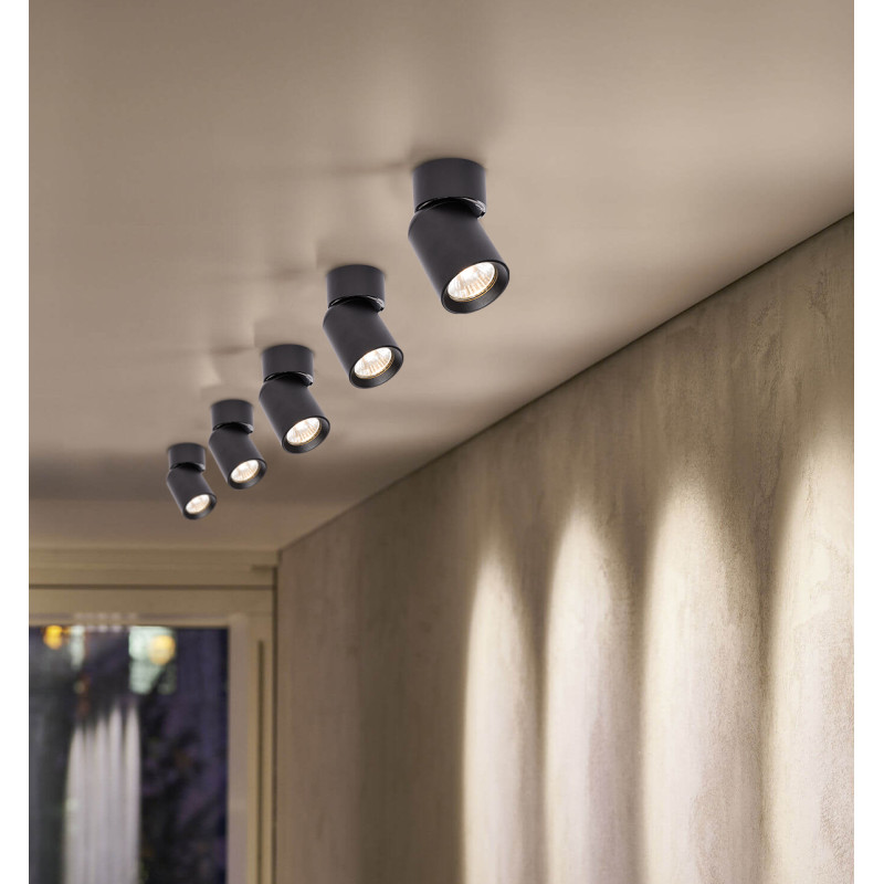 LED Светильник спотовый 220V GU10 IP20 90х60х60mm Черный [4262380661608] LH1-LED-GU10(black)new EUROLAMP