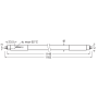 Лампа трубка LED 17W 1149mm 100-130V 2150lm 3000K G5 двустороннее подключение [4058075543188] OSRAM SubstiTUBE