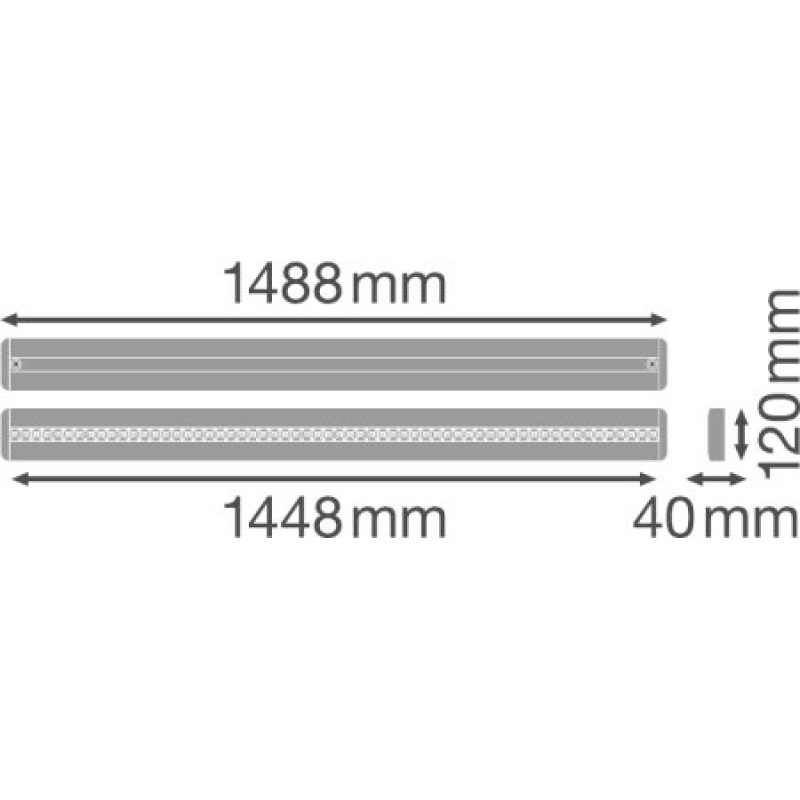 Cветильник LED линейный 25W 220V 3300lm 4000K 1488x120x40mm подвесной [4058075109667] Ledvance LN INDV D 1500