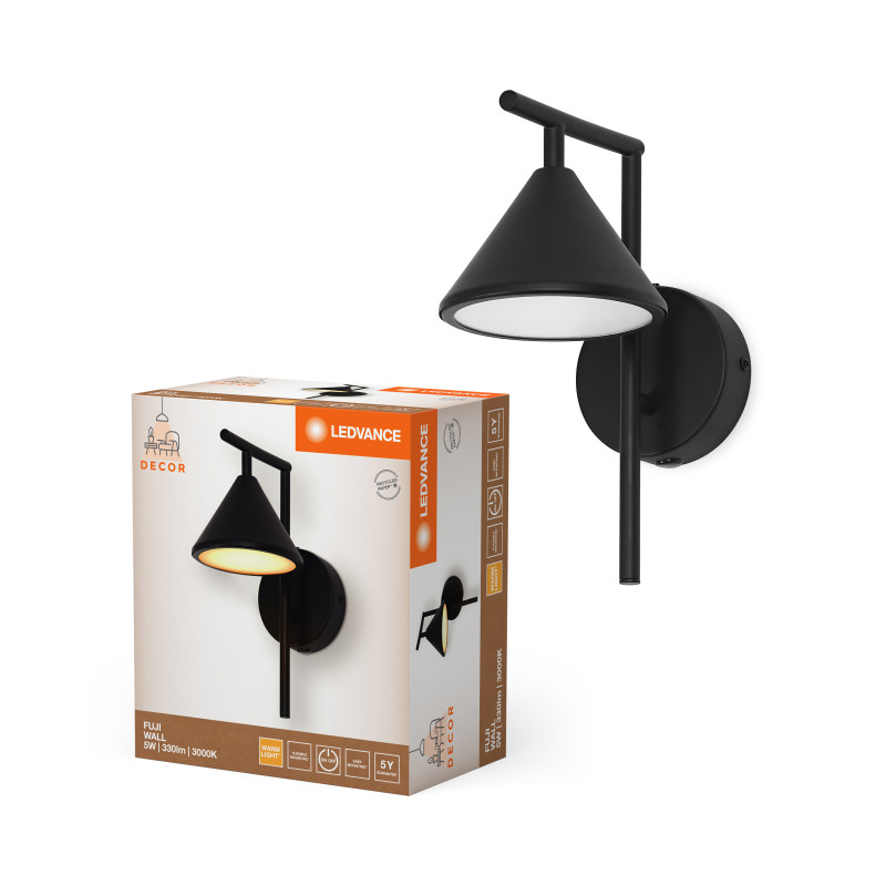 LED Светильник накладной 5W 220V 180lm 3000K 120x195x255mm [4058075841802] Ledvance DECOR FUJI WALL