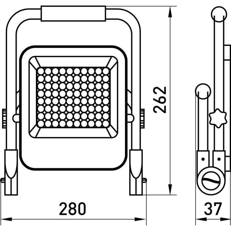 Прожектор LED 20W 220V 1000lm 9000mAh IP65 280x37x262mm на акумуляторі [l0790014] E.NEXT e.LED.flood.stand.emerg.20