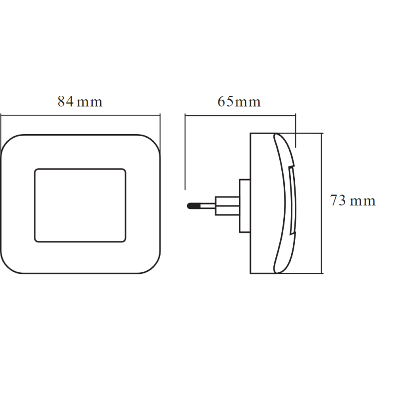 Ночник 0.2W 230V 3lm 3000K 65x73x84mm [4099854532191] Osram LUNETTA Hall с датчиком освещенности в розетку