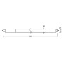 Лампа трубка LED 11W 549mm 230V 1700lm 6500K G5 одностороннее подключение [4099854552687] Ledvance LEDTUBE T5