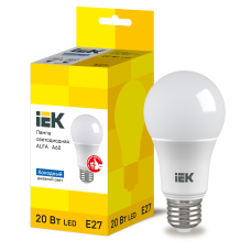 Лампа светодиодная 20W 220V 1800lm 6500K E27 60х120mm груша [LLA-A60-20-230-65-E27] ALFA УЕК