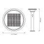 Светильник 6W 3.2V 400lm 3000K IP44 400x178mm [4099854455469] Osram ENDURA STYLE SOLAR DOUBLE CIRCLE