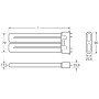 Лампа люминесцентная компактная 24W 87V 1700lm 4000K 2G10 170x16.3mm U-образная [4050300333588] OSRAM DULUX F