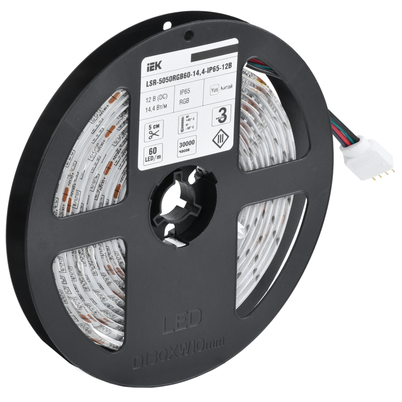 Стрічка LED 3м LSR-5050RGB60-14,4-IP65-12В УЕК