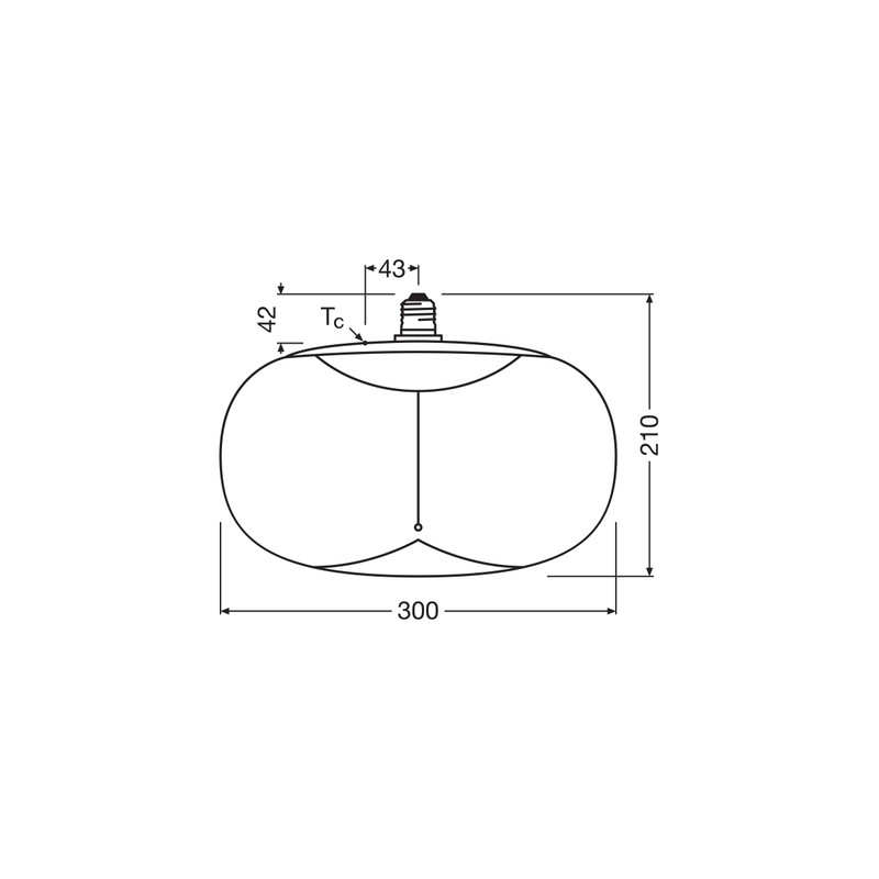 Лампа світлодіодна вінтажна 12W 220V 500lm 1800K E27 DIM 300x210mm філаментна [4058075836242] OSRAM Vintage 1906 LED Big
