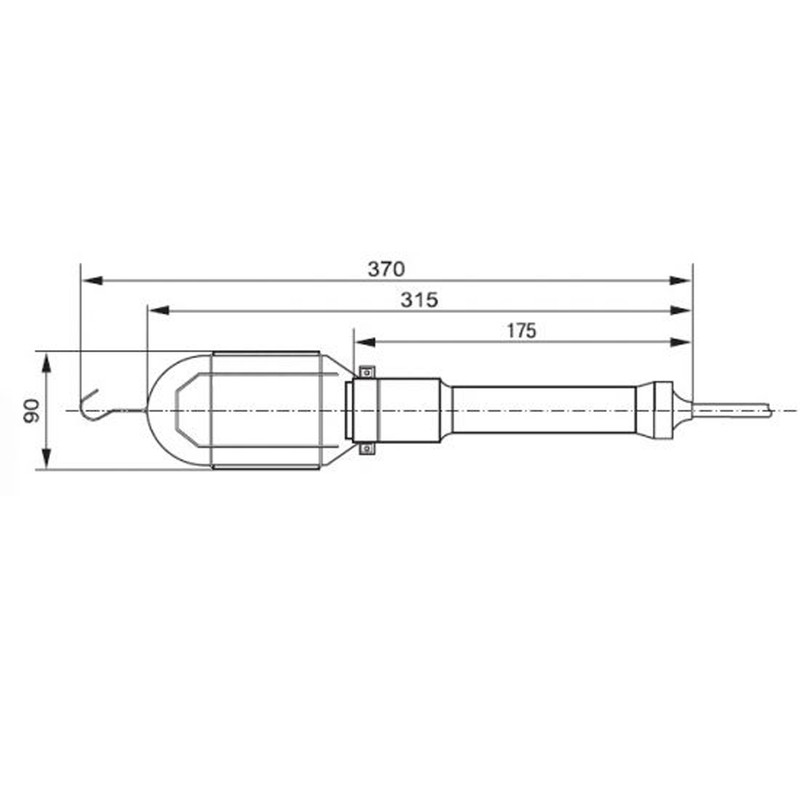Світильник переносний 60W 220V E27 370x90mm провід 10м з вимикачем помаранчевий [WSPA-UP-110-K09] УЕК ALFA UP-110