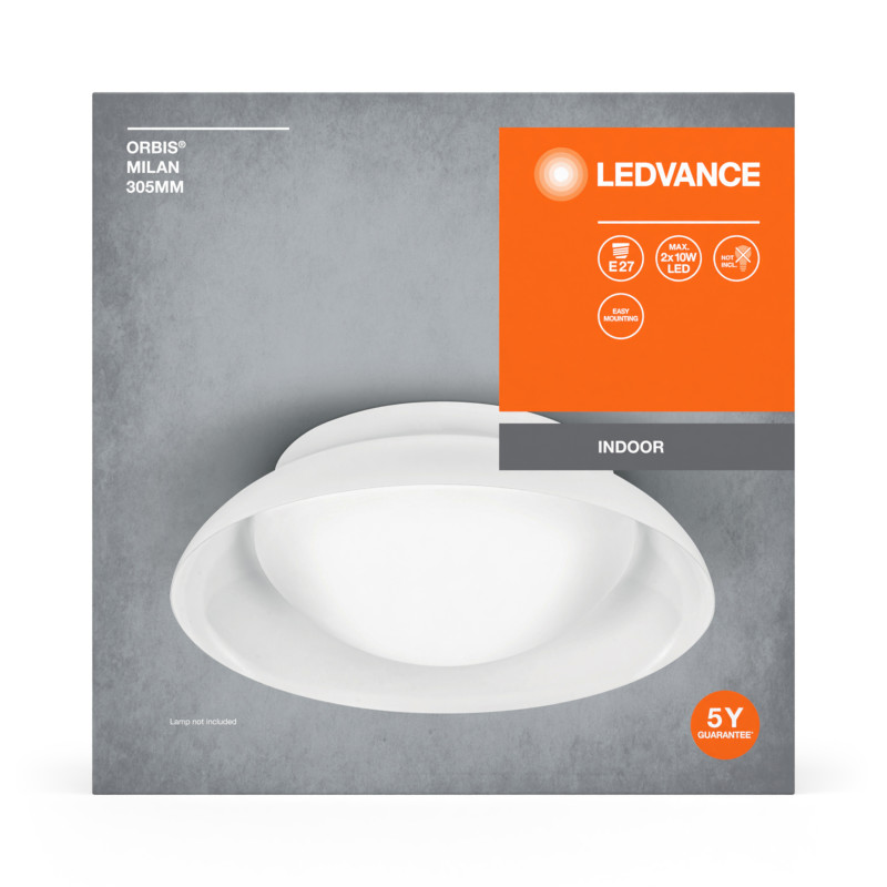 LED Светильник накладной 2хE27 220V 100х305mm [4058075829121] LEDVANCE ORBIS MILAN
