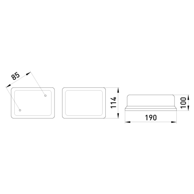 Світильник 60W 230V E27 IP54 круглий 190х114х100mm чорний [l002013] E.NEXT e.light.1701.1.60.27.black