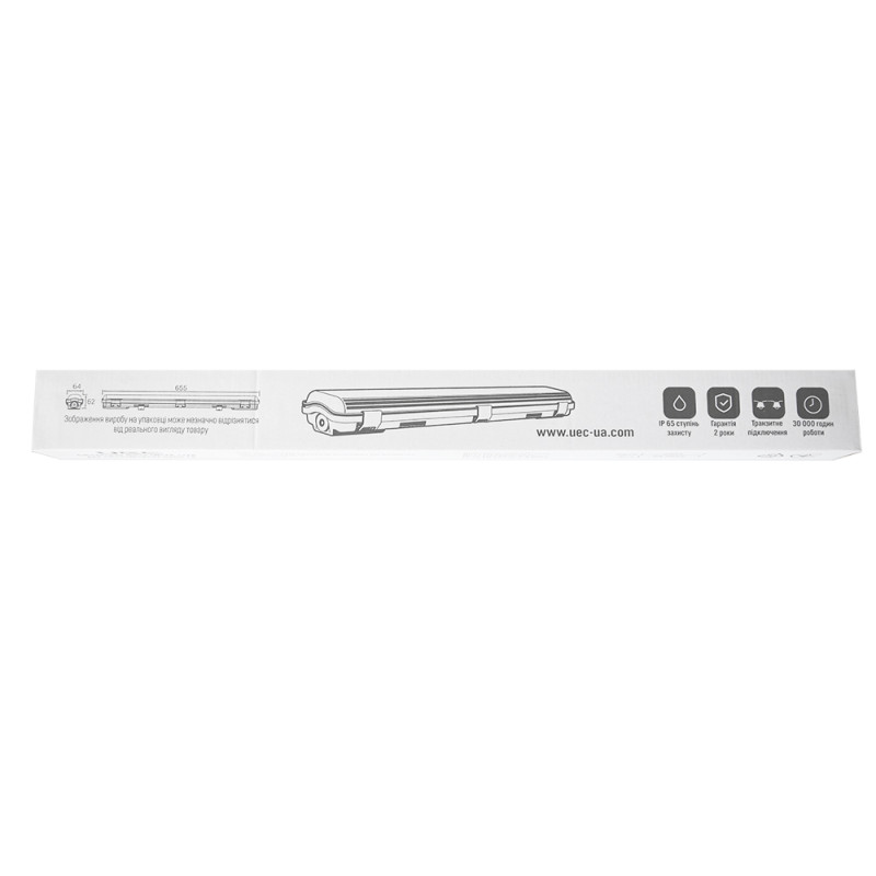Светильник LED линейный 230V 1xT8 G13 600x62x64mm IP65 серый [IWLT8D-0601T8IP65-GR] Delta IWLT8 UEC