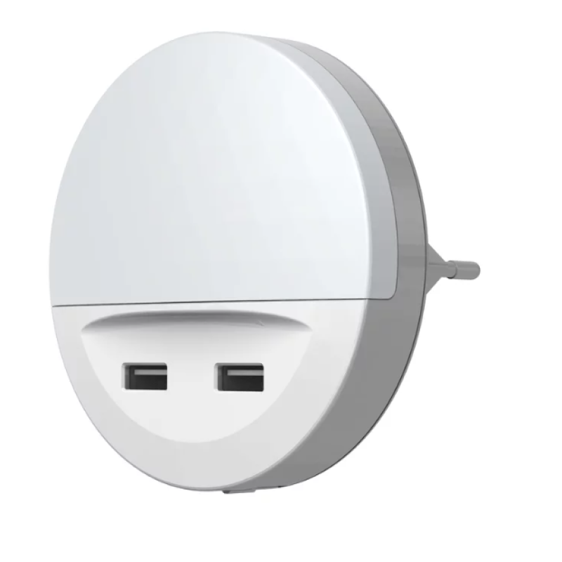 Ночник 13W 220V 3lm 3000K 80x90mm [4058075266902] Ledvance LUNETTA EDGE USB A&C с датчиком освещенности