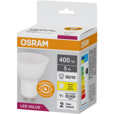 Лампа светодиодная 5W 220V 400lm 3000К GU10 50х54mm рефлекторная [4058075689510] led par16 OSRAM
