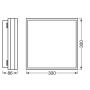 SMART потолочный светильник 26W 220V 2800lm 3000-6500K TW WIFI 300х86х300mm [4058075572652] Ledvance Magnet DIM