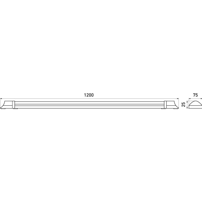 Cветильник LED линейный 36W 220V 2880lm 6500K 1200x75x25mm IP20 [l0810019] E.NEXT e.LED.stand.2101.36.6500