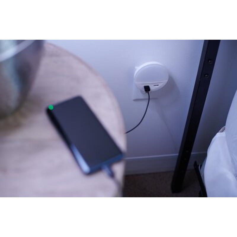 Ночник 13W 220V 3lm 3000K 80x90mm [4058075266902] Ledvance LUNETTA EDGE USB A&C с датчиком освещенности