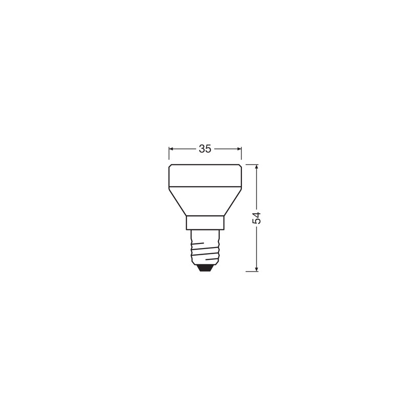 Лампа світлодіодна 3.5W 220V 270lm 2700K E14 35x54mm плоска [4099854356834] OSRAM LED FLAT 26