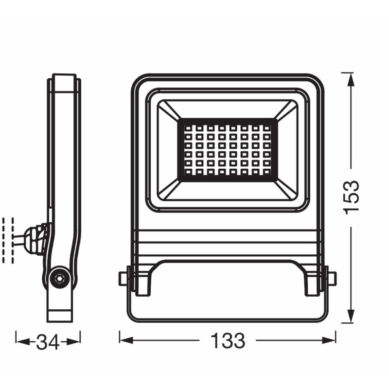 Светильник 30W 230V 2700lm 3000K IP65 193x39x170mm [4099854486500] Osram ENDURA FLOOD Warm White