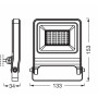 Светильник 30W 230V 2700lm 3000K IP65 193x39x170mm [4099854486500] Osram ENDURA FLOOD Warm White