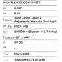 Нічник 0.30W 5V 5lm 3000-6500K 1000mAh 90x96.1x48.4mm [4058075757721] Ledvance NIGHTLUX CLOCK на акумуляторі