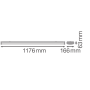 Светильник LED линейный 32W 220V 4160lm 3000K 1176x166x63mm IP44 [4058075733176] Ledvance LN SF 1200 P