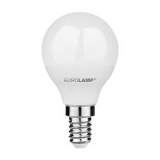 Лампа светодиодная 7W 220V 700lm 4000K E14 45x81mm шар [4262380665019] EUROLAMP LED-G45-07144(P)