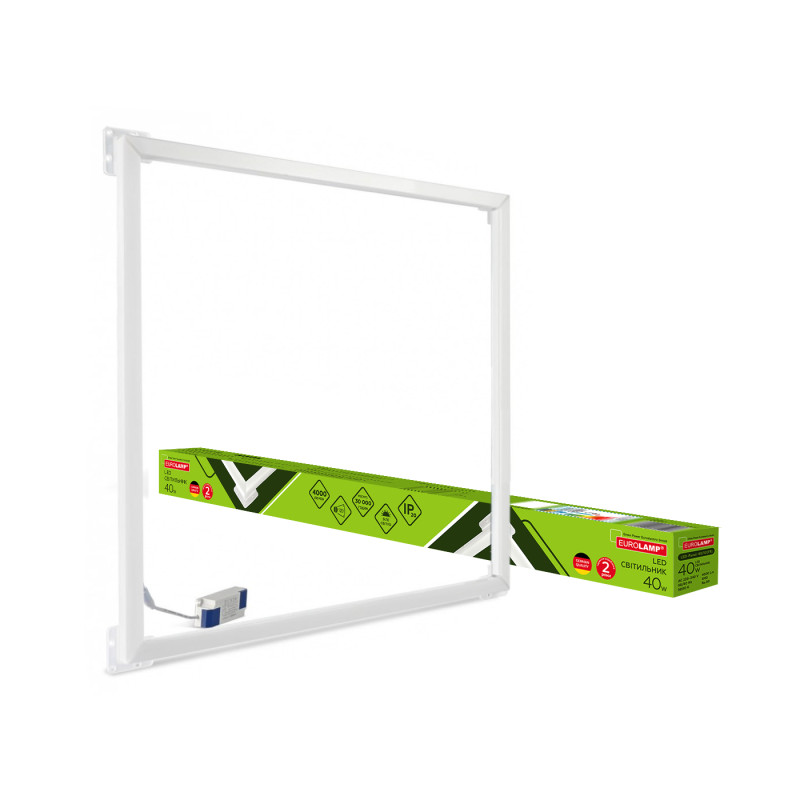 Світлодіодна панель 40W 4000lm 5000K 595x595x23mm IP20 [4262380661059] EUROLAMP LED-Panel-40/50(FR)