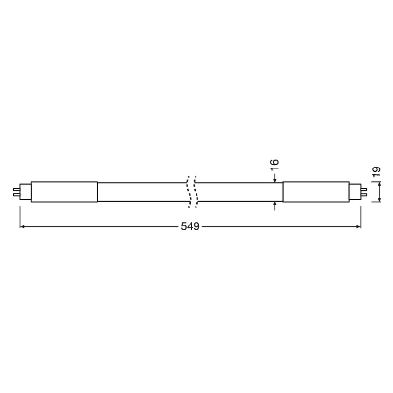 Лампа трубка LED 7W 549mm 230V 1000lm 3000K G5 одностороннее подключение [4099854552762] Ledvance LEDTUBE T5