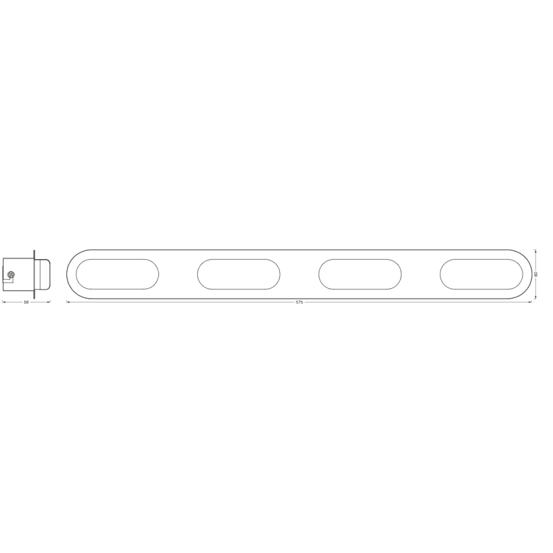SMART светильник 27W 220V 2800lm 3000-6500K TW WIFI 575х58х60mm [4058075573703] Ledvance ORBIS WALL DUPLO DIM